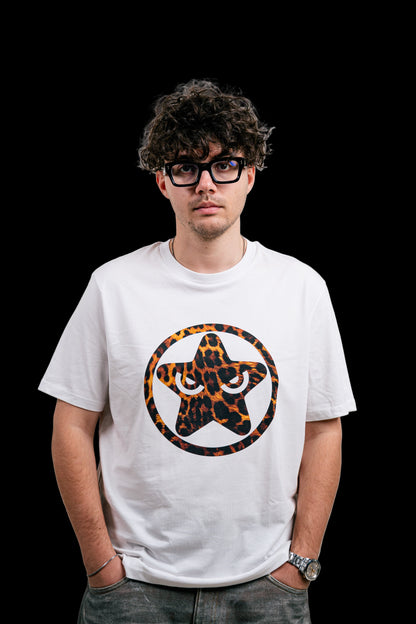 ANIMAL PRINT WHITE TEE